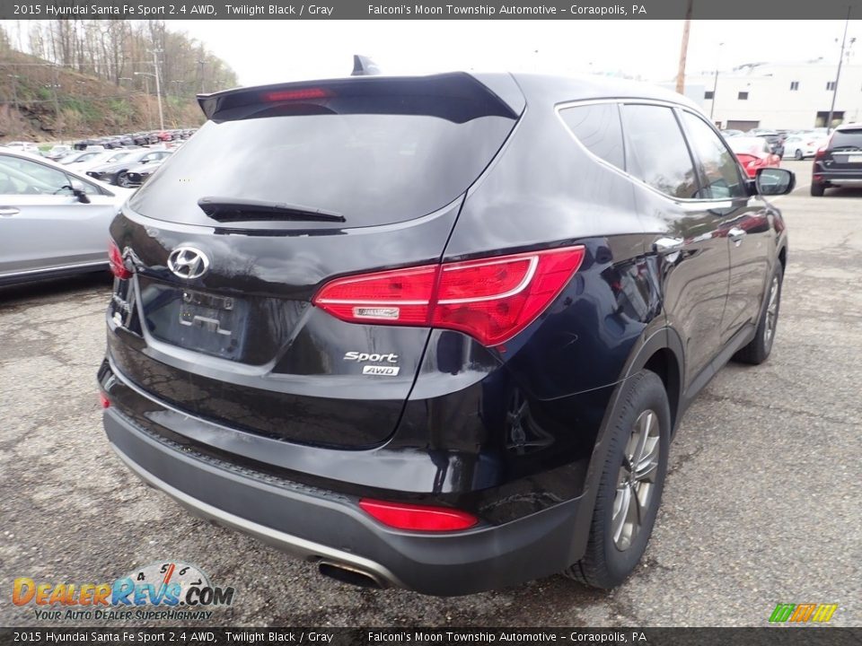 2015 Hyundai Santa Fe Sport 2.4 AWD Twilight Black / Gray Photo #4
