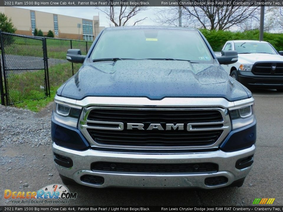 2021 Ram 1500 Big Horn Crew Cab 4x4 Patriot Blue Pearl / Light Frost Beige/Black Photo #2