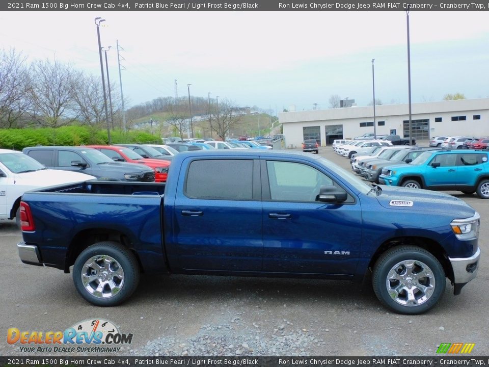 2021 Ram 1500 Big Horn Crew Cab 4x4 Patriot Blue Pearl / Light Frost Beige/Black Photo #4