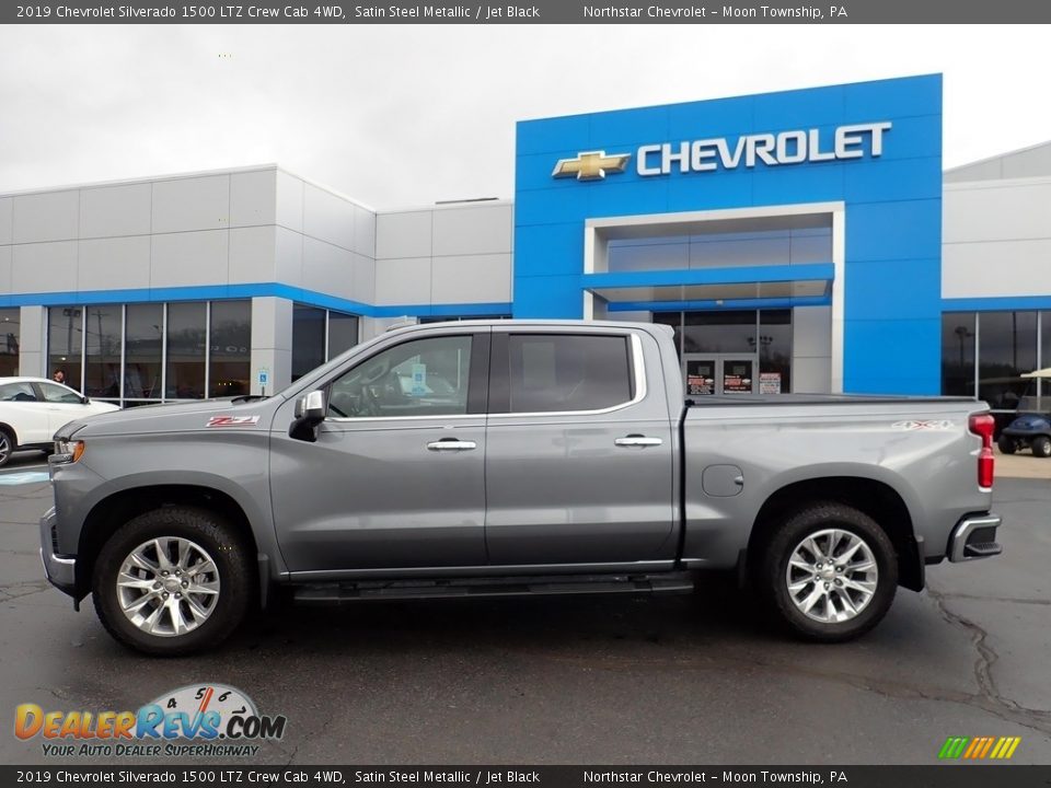 2019 Chevrolet Silverado 1500 LTZ Crew Cab 4WD Satin Steel Metallic / Jet Black Photo #3