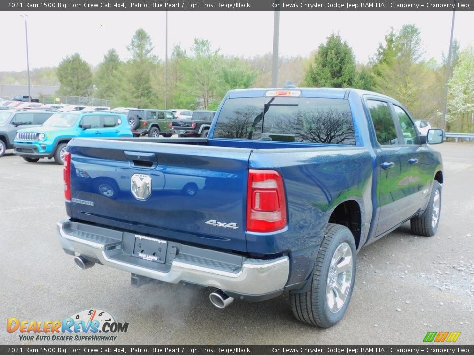 2021 Ram 1500 Big Horn Crew Cab 4x4 Patriot Blue Pearl / Light Frost Beige/Black Photo #5