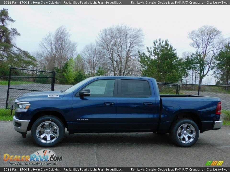 2021 Ram 1500 Big Horn Crew Cab 4x4 Patriot Blue Pearl / Light Frost Beige/Black Photo #9