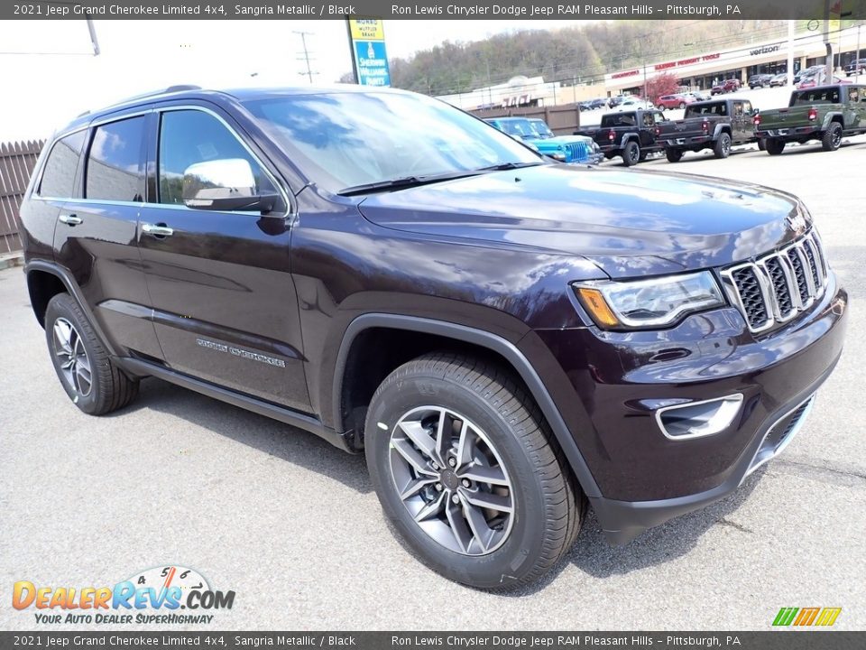 2021 Jeep Grand Cherokee Limited 4x4 Sangria Metallic / Black Photo #8