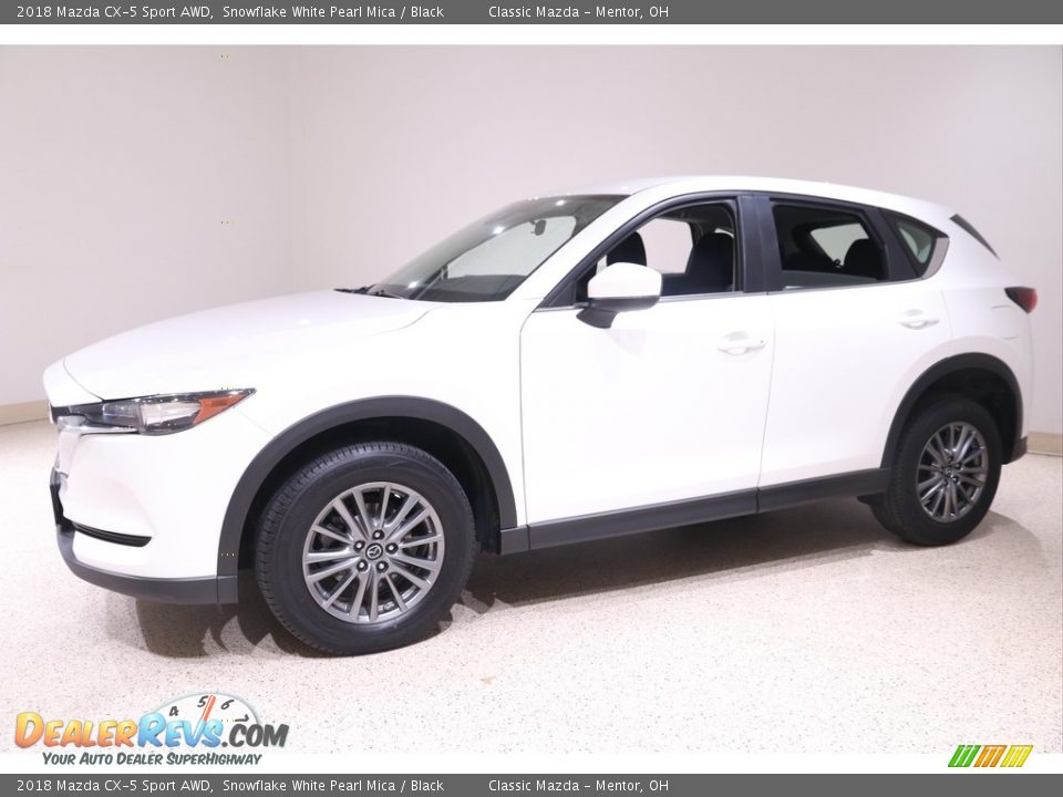 2018 Mazda CX-5 Sport AWD Snowflake White Pearl Mica / Black Photo #3