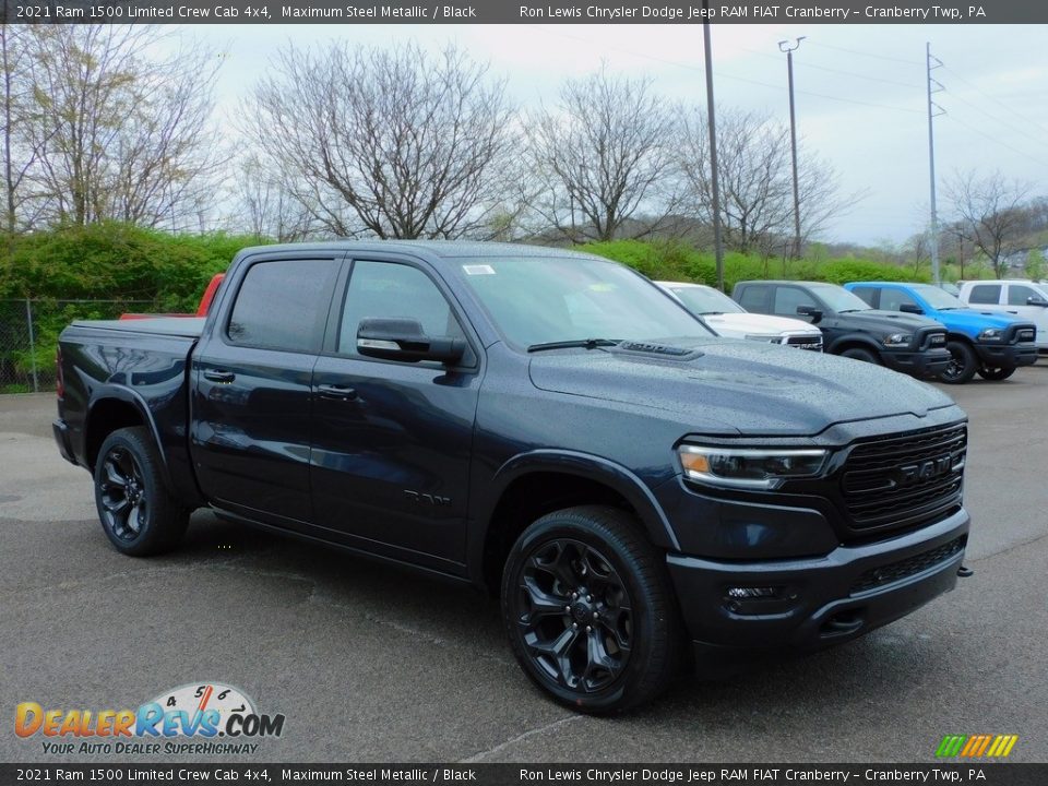 2021 Ram 1500 Limited Crew Cab 4x4 Maximum Steel Metallic / Black Photo #3