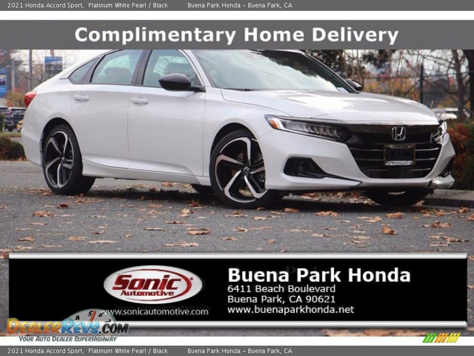 2021 Honda Accord Sport Platinum White Pearl / Black Photo #1