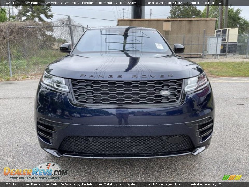 2021 Land Rover Range Rover Velar R-Dynamic S Portofino Blue Metallic / Light Oyster Photo #8