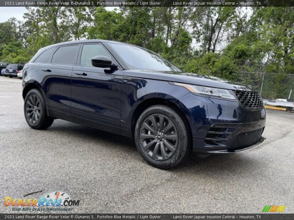 2021 Land Rover Range Rover Velar R-Dynamic S Portofino Blue Metallic / Light Oyster Photo #12