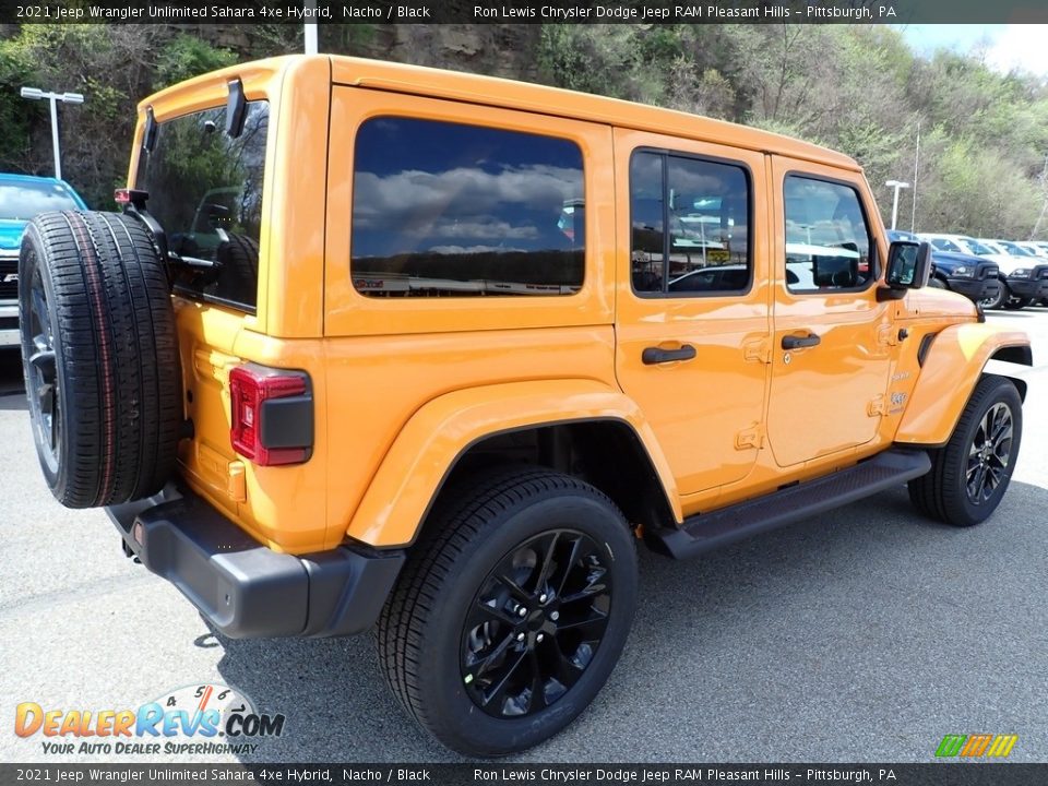 2021 Jeep Wrangler Unlimited Sahara 4xe Hybrid Nacho / Black Photo #6