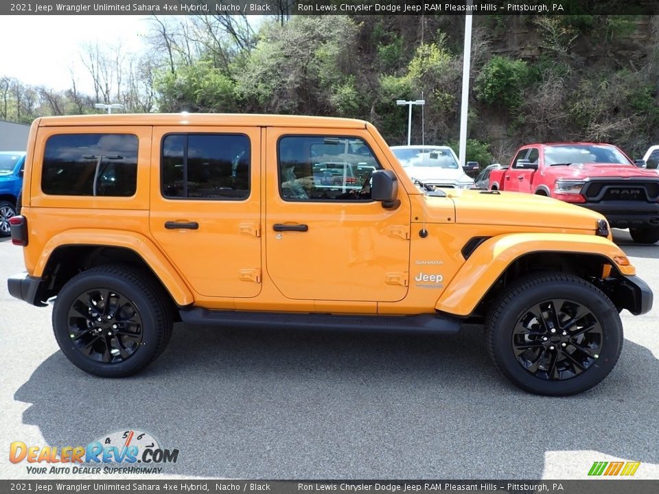 2021 Jeep Wrangler Unlimited Sahara 4xe Hybrid Nacho / Black Photo #7