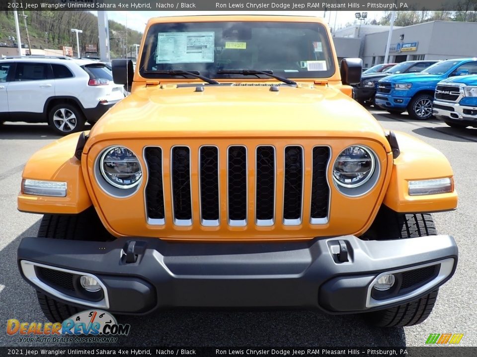 2021 Jeep Wrangler Unlimited Sahara 4xe Hybrid Nacho / Black Photo #9