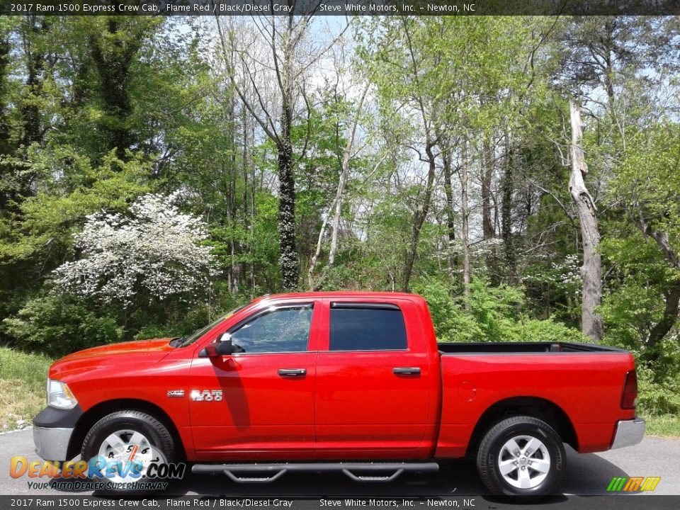 2017 Ram 1500 Express Crew Cab Flame Red / Black/Diesel Gray Photo #1