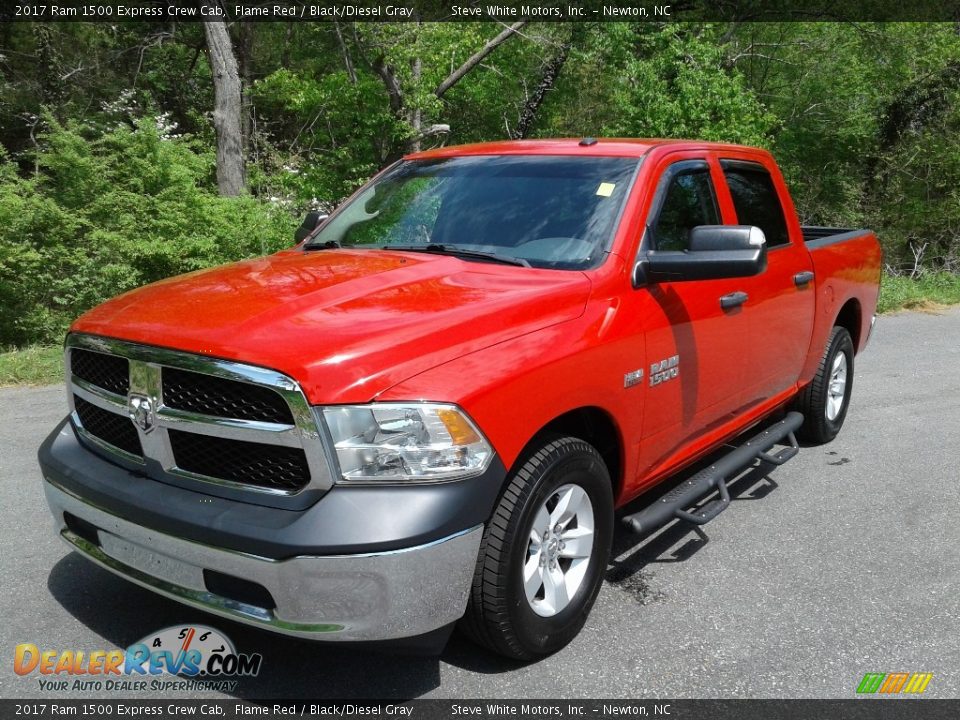 2017 Ram 1500 Express Crew Cab Flame Red / Black/Diesel Gray Photo #2