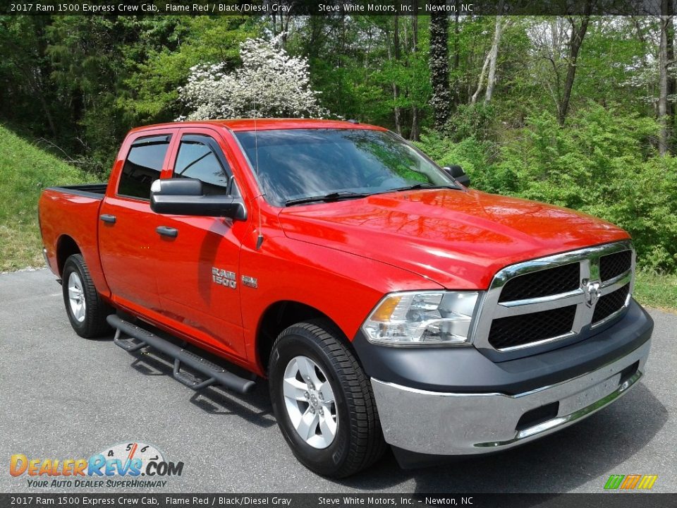 2017 Ram 1500 Express Crew Cab Flame Red / Black/Diesel Gray Photo #4
