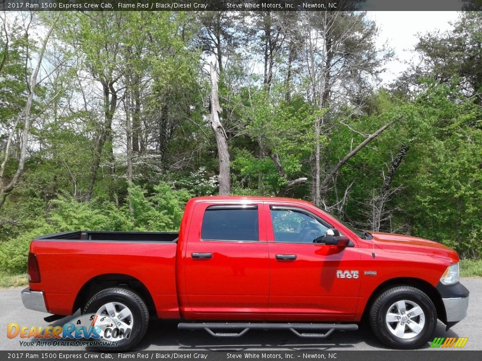 2017 Ram 1500 Express Crew Cab Flame Red / Black/Diesel Gray Photo #5