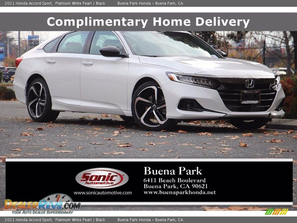 2021 Honda Accord Sport Platinum White Pearl / Black Photo #1