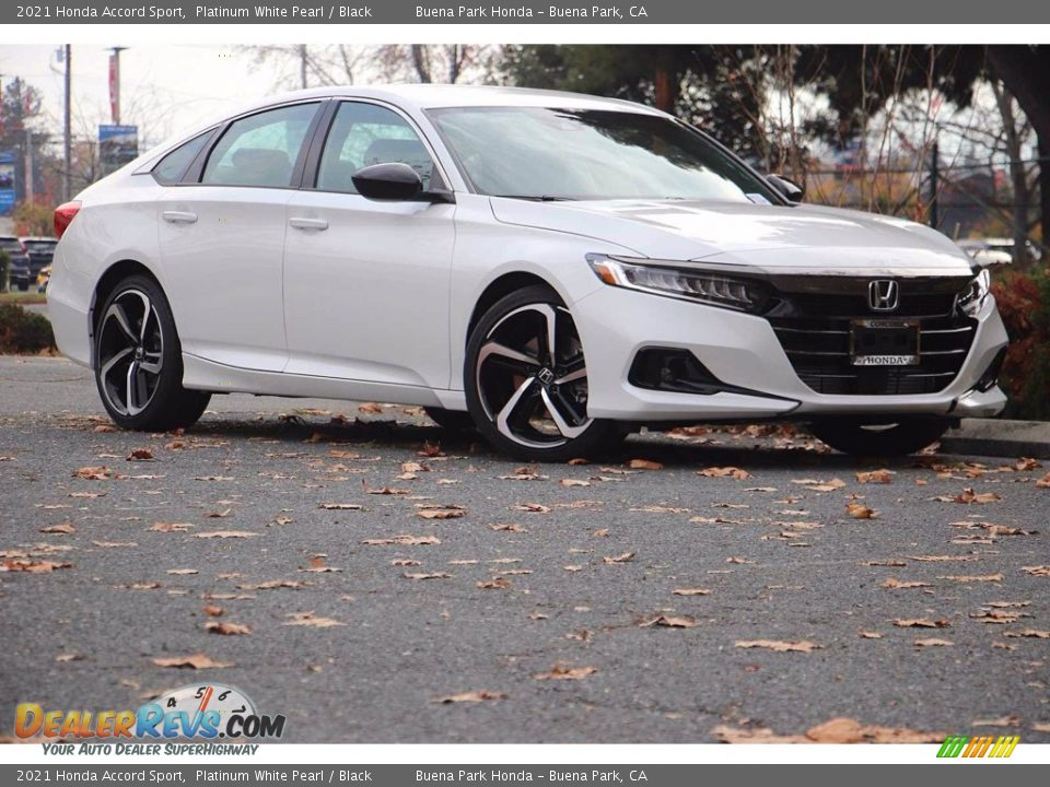 2021 Honda Accord Sport Platinum White Pearl / Black Photo #2