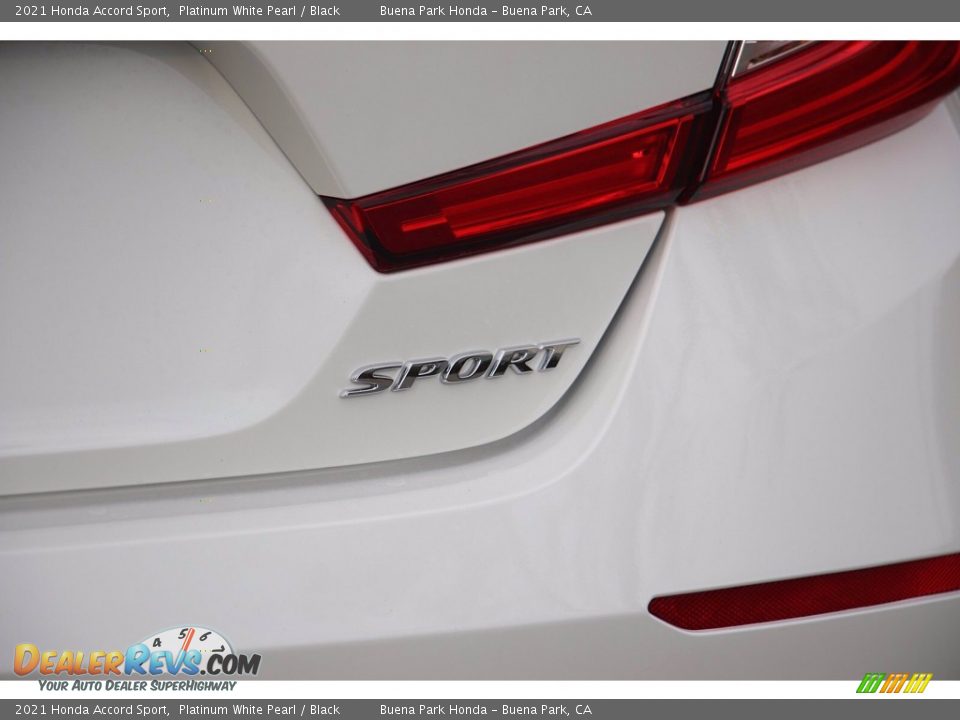 2021 Honda Accord Sport Platinum White Pearl / Black Photo #7