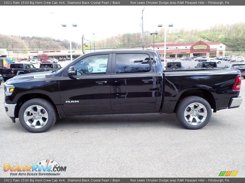 2021 Ram 1500 Big Horn Crew Cab 4x4 Diamond Black Crystal Pearl / Black Photo #2