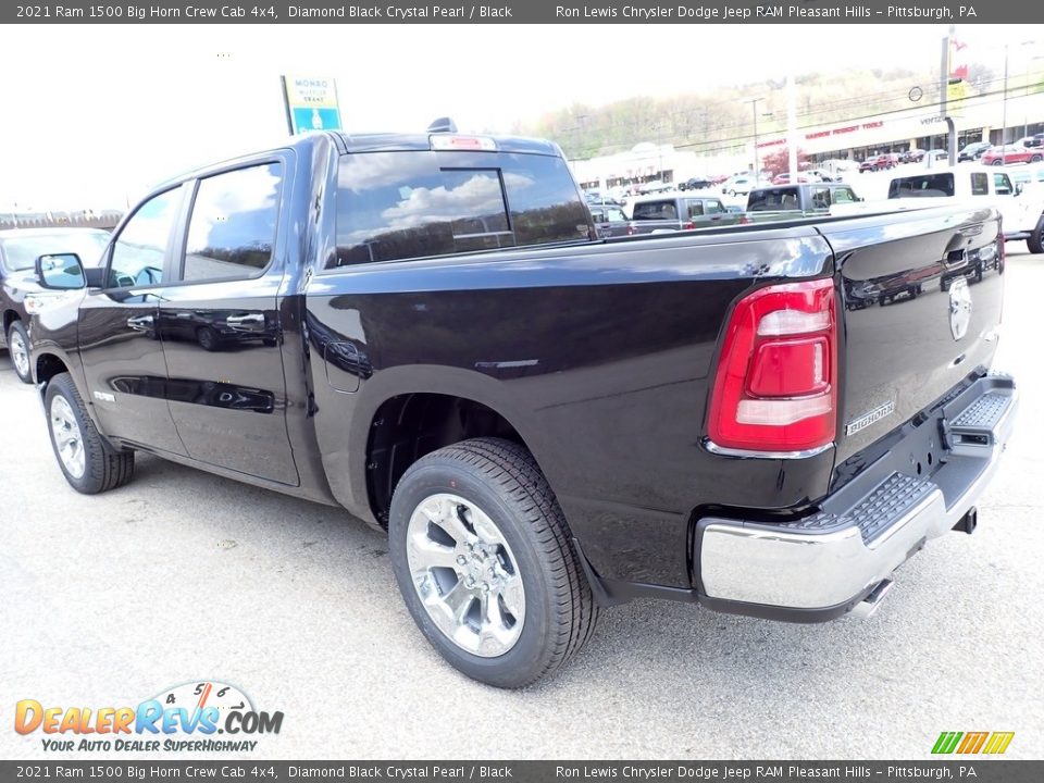 2021 Ram 1500 Big Horn Crew Cab 4x4 Diamond Black Crystal Pearl / Black Photo #3