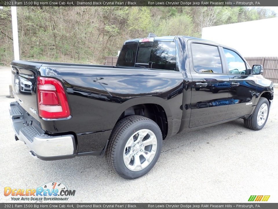 2021 Ram 1500 Big Horn Crew Cab 4x4 Diamond Black Crystal Pearl / Black Photo #5