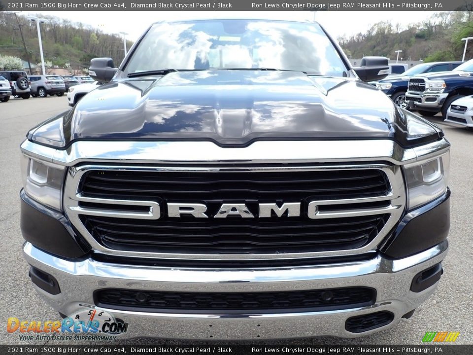 2021 Ram 1500 Big Horn Crew Cab 4x4 Diamond Black Crystal Pearl / Black Photo #8