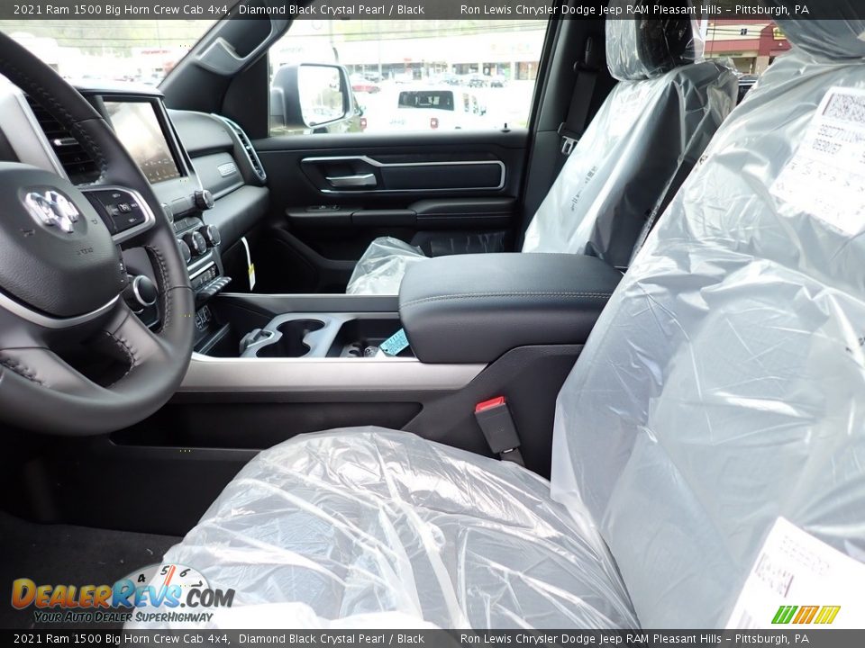 2021 Ram 1500 Big Horn Crew Cab 4x4 Diamond Black Crystal Pearl / Black Photo #10