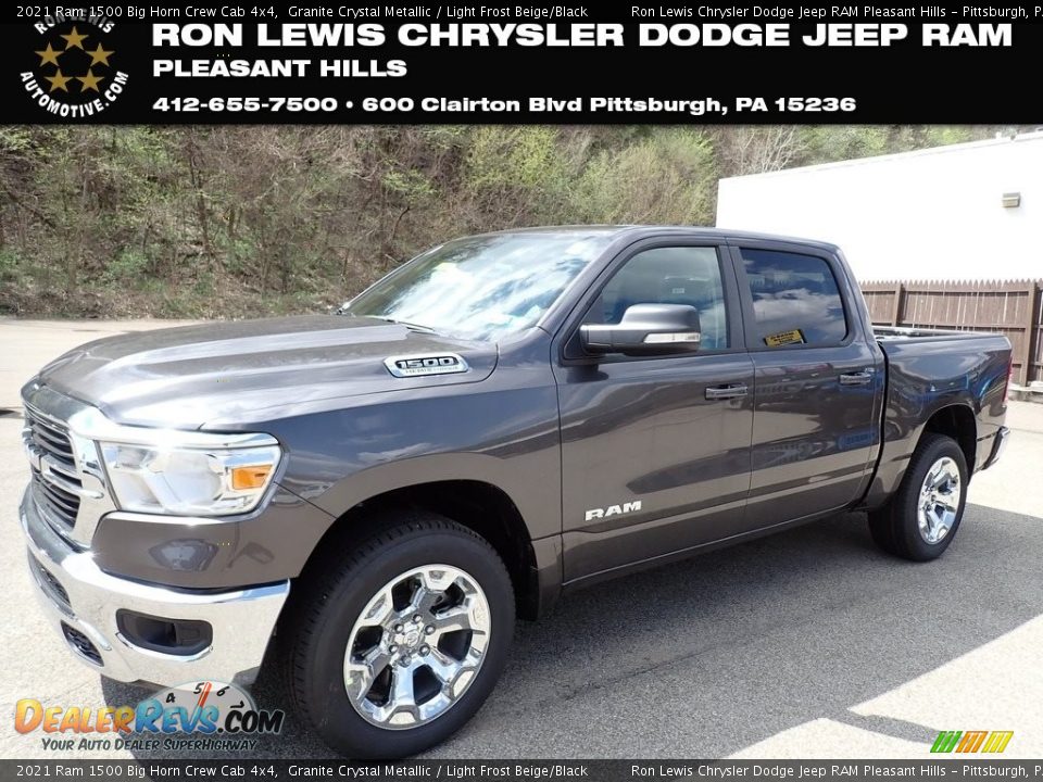 2021 Ram 1500 Big Horn Crew Cab 4x4 Granite Crystal Metallic / Light Frost Beige/Black Photo #1