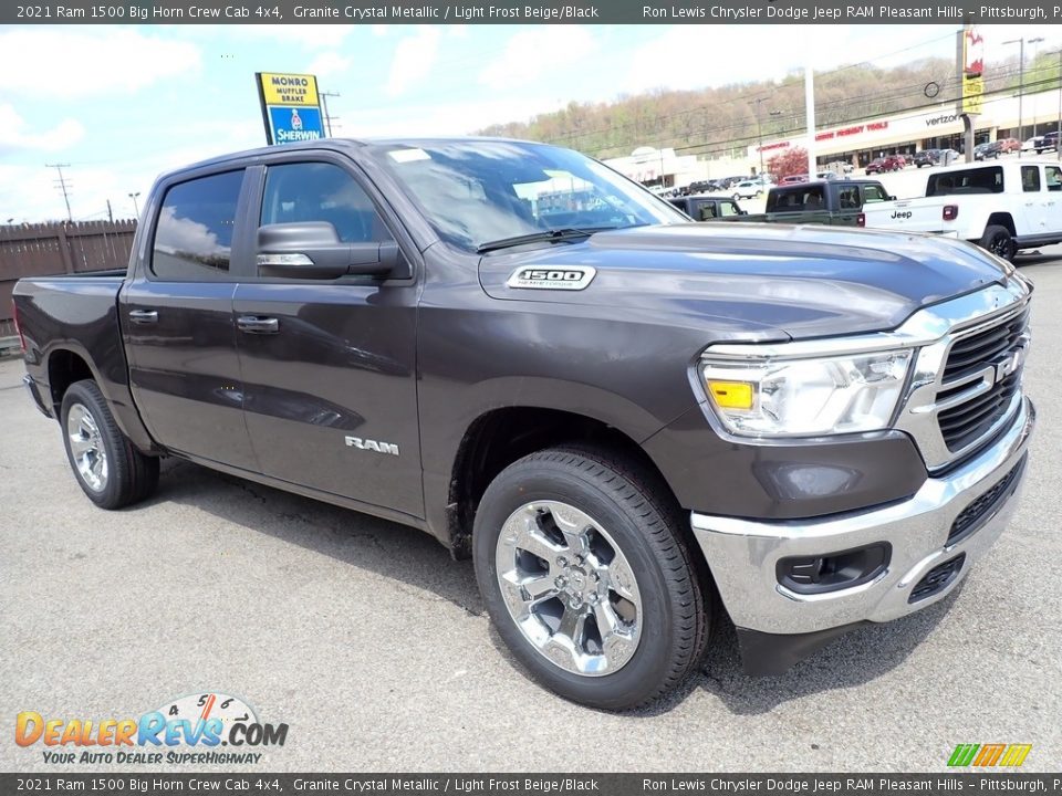 2021 Ram 1500 Big Horn Crew Cab 4x4 Granite Crystal Metallic / Light Frost Beige/Black Photo #7