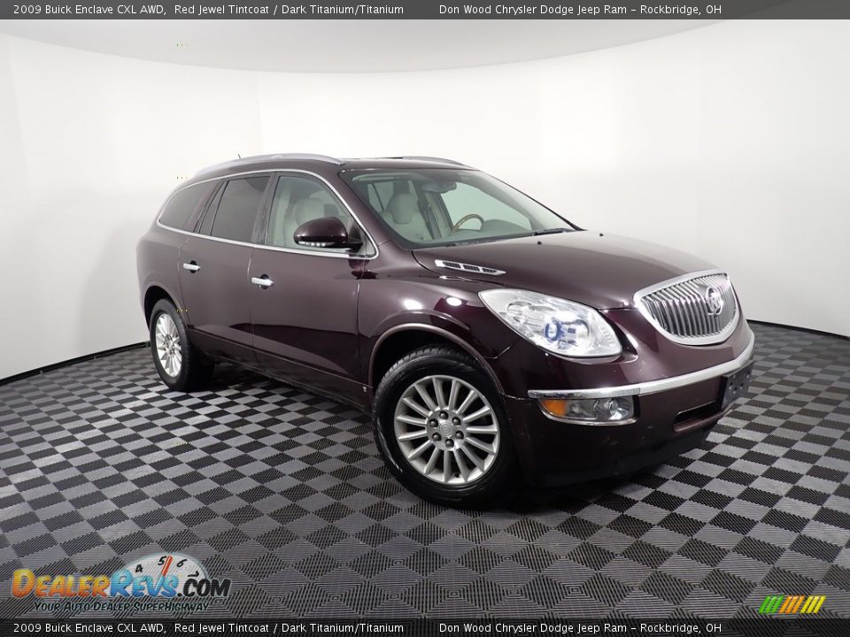 2009 Buick Enclave CXL AWD Red Jewel Tintcoat / Dark Titanium/Titanium Photo #2