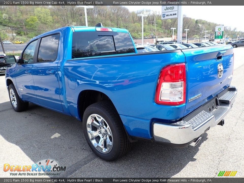 2021 Ram 1500 Big Horn Crew Cab 4x4 Hydro Blue Pearl / Black Photo #3