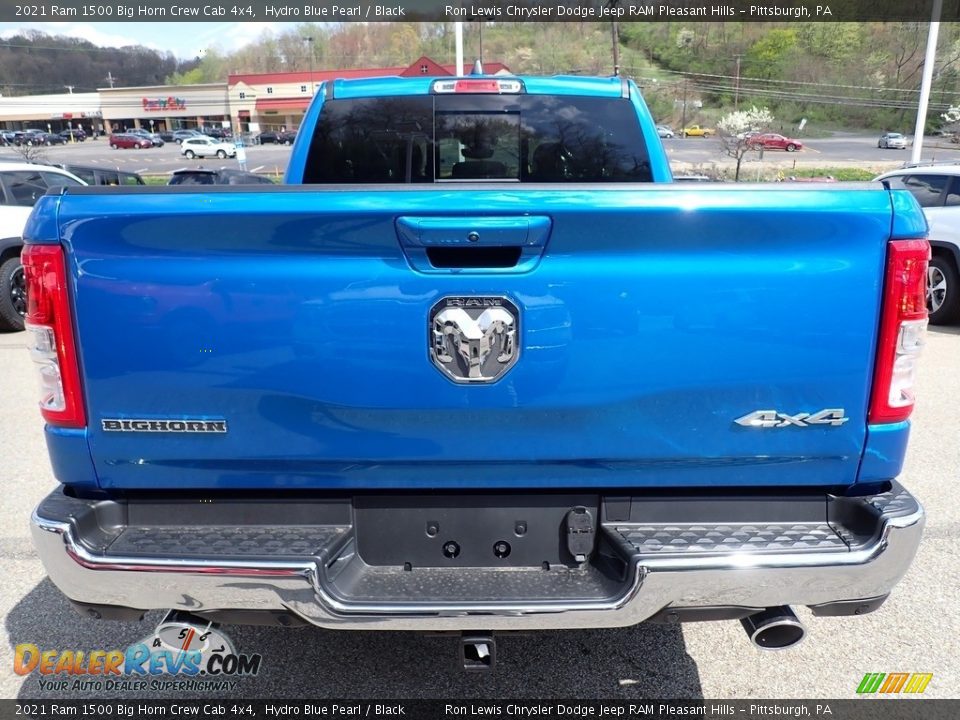 2021 Ram 1500 Big Horn Crew Cab 4x4 Hydro Blue Pearl / Black Photo #4