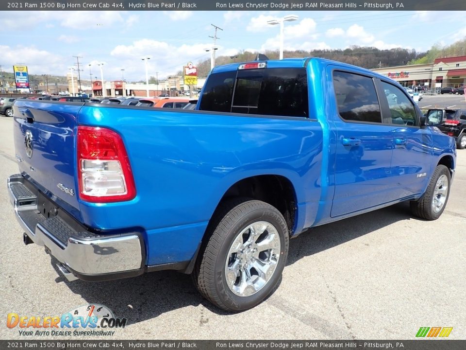 2021 Ram 1500 Big Horn Crew Cab 4x4 Hydro Blue Pearl / Black Photo #5