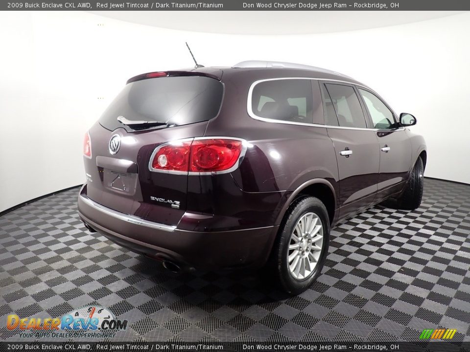 2009 Buick Enclave CXL AWD Red Jewel Tintcoat / Dark Titanium/Titanium Photo #17