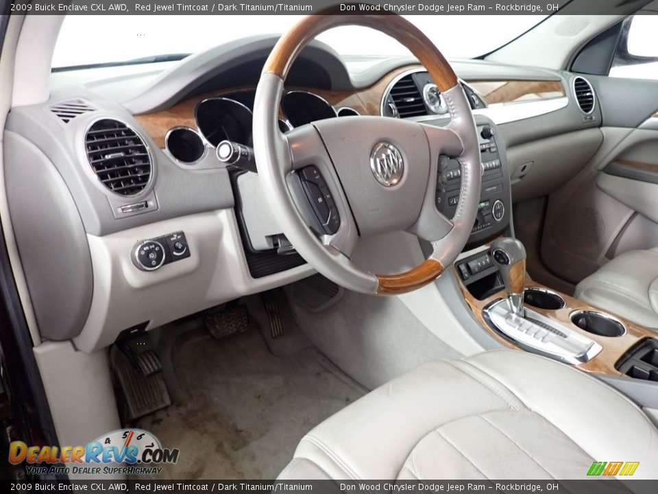 2009 Buick Enclave CXL AWD Red Jewel Tintcoat / Dark Titanium/Titanium Photo #33