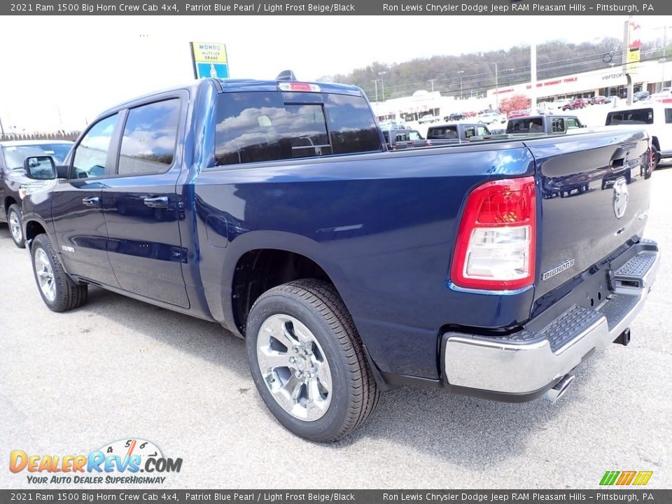2021 Ram 1500 Big Horn Crew Cab 4x4 Patriot Blue Pearl / Light Frost Beige/Black Photo #3