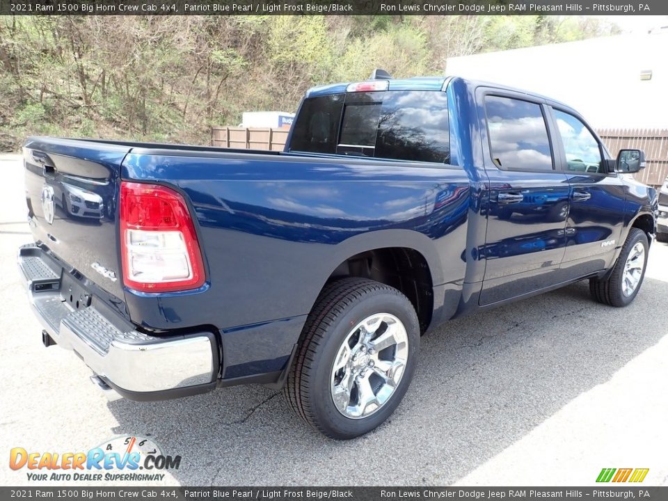 2021 Ram 1500 Big Horn Crew Cab 4x4 Patriot Blue Pearl / Light Frost Beige/Black Photo #5