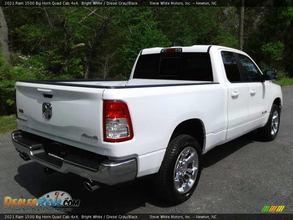 2021 Ram 1500 Big Horn Quad Cab 4x4 Bright White / Diesel Gray/Black Photo #6