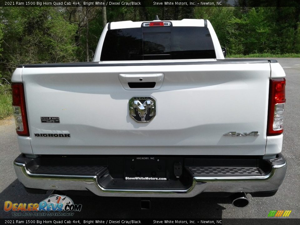 2021 Ram 1500 Big Horn Quad Cab 4x4 Bright White / Diesel Gray/Black Photo #7