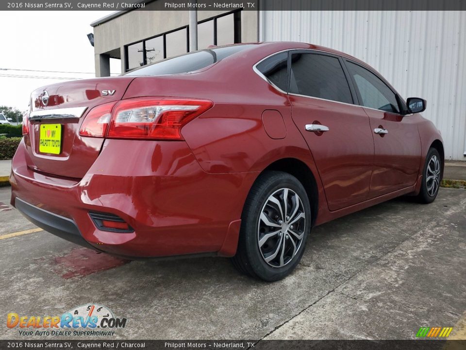 2016 Nissan Sentra SV Cayenne Red / Charcoal Photo #3