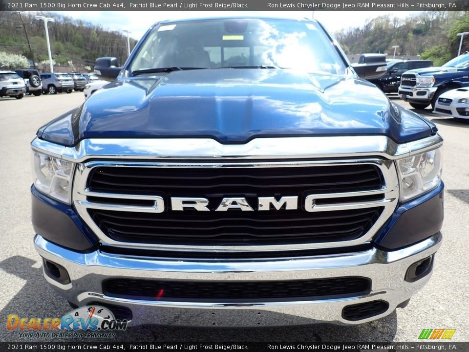 2021 Ram 1500 Big Horn Crew Cab 4x4 Patriot Blue Pearl / Light Frost Beige/Black Photo #8