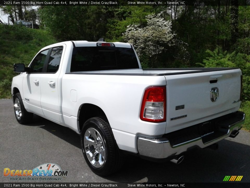 2021 Ram 1500 Big Horn Quad Cab 4x4 Bright White / Diesel Gray/Black Photo #9