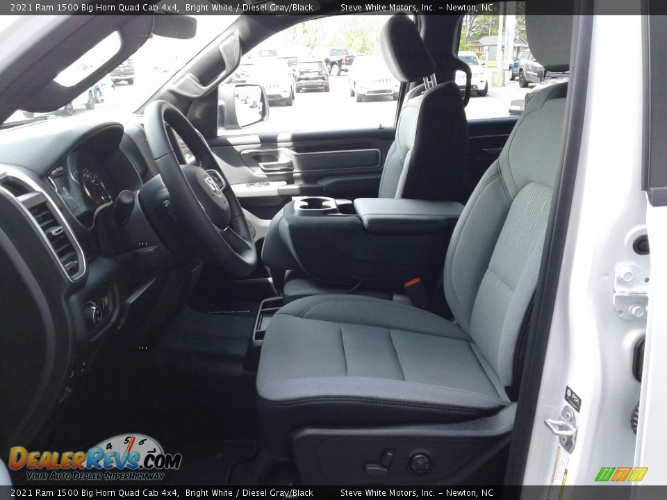 2021 Ram 1500 Big Horn Quad Cab 4x4 Bright White / Diesel Gray/Black Photo #12