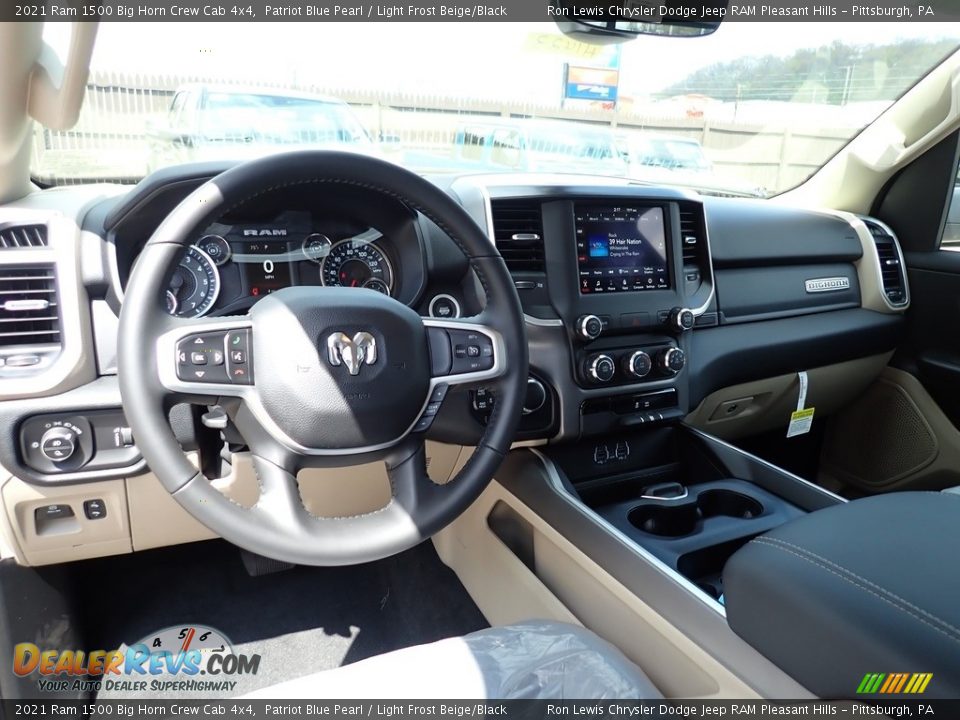2021 Ram 1500 Big Horn Crew Cab 4x4 Patriot Blue Pearl / Light Frost Beige/Black Photo #12