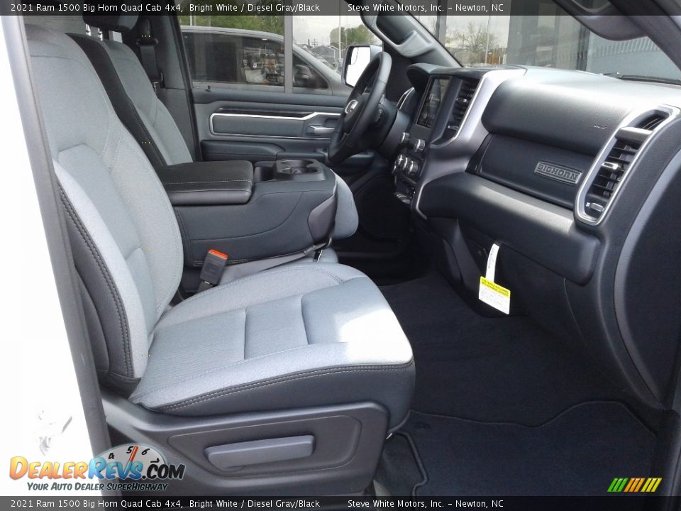 2021 Ram 1500 Big Horn Quad Cab 4x4 Bright White / Diesel Gray/Black Photo #18