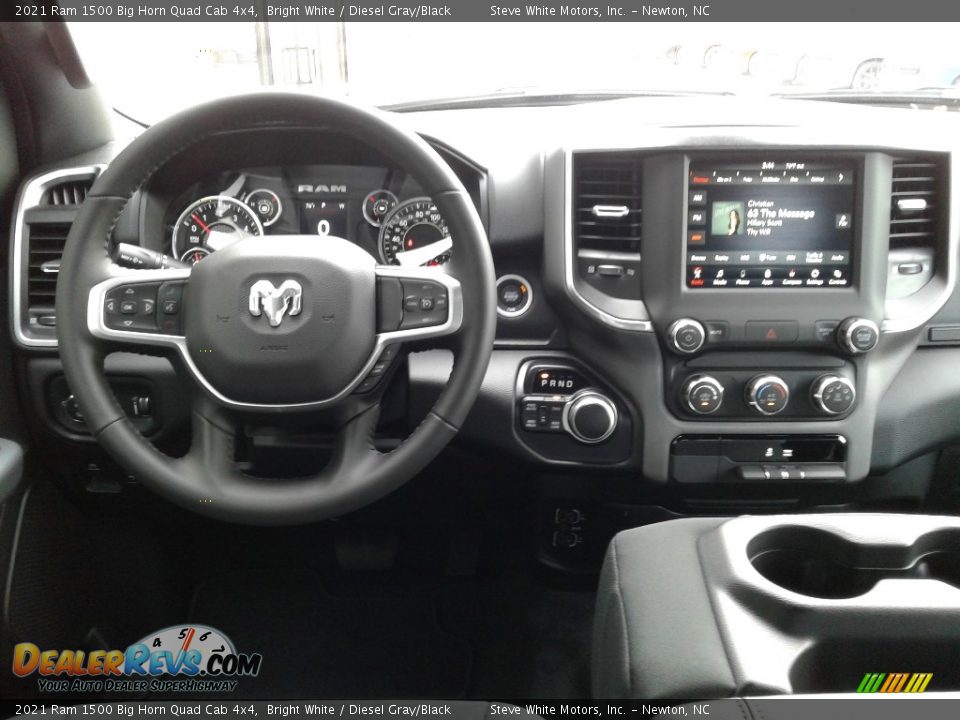 2021 Ram 1500 Big Horn Quad Cab 4x4 Bright White / Diesel Gray/Black Photo #19