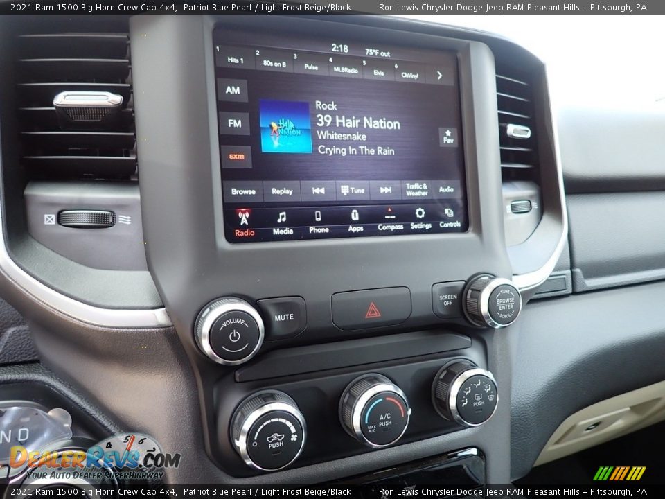 2021 Ram 1500 Big Horn Crew Cab 4x4 Patriot Blue Pearl / Light Frost Beige/Black Photo #19