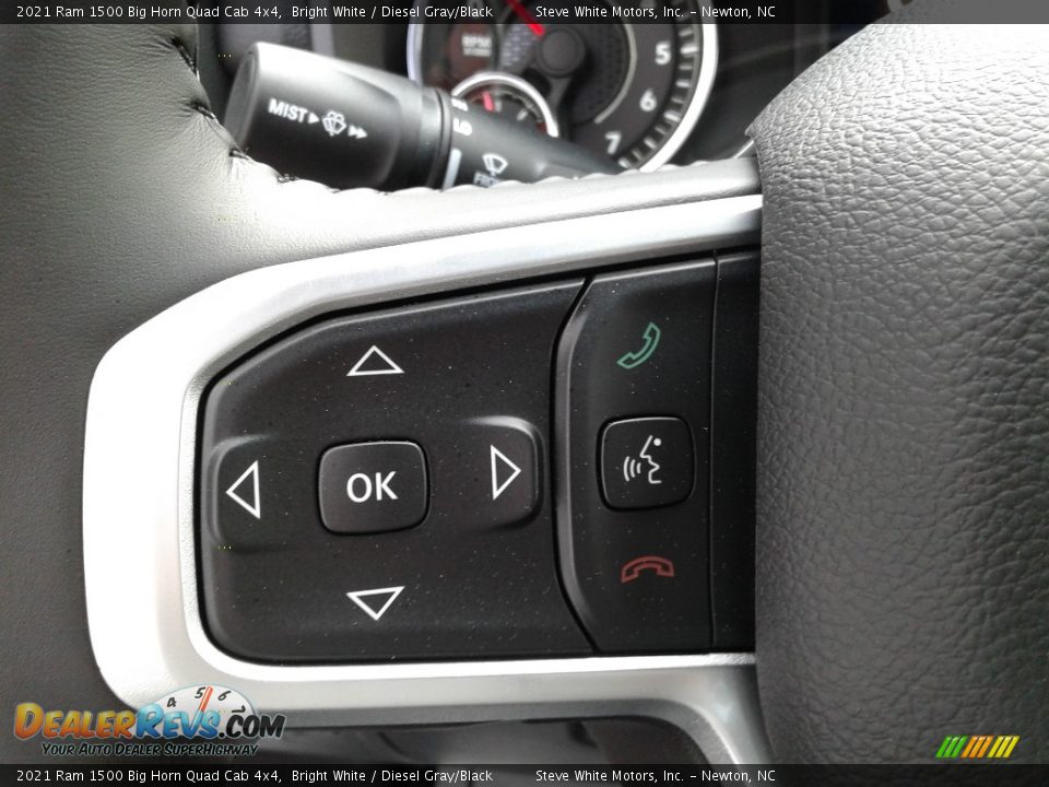 2021 Ram 1500 Big Horn Quad Cab 4x4 Bright White / Diesel Gray/Black Photo #20