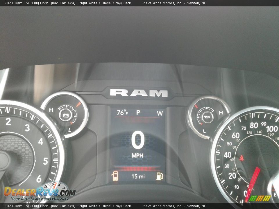 2021 Ram 1500 Big Horn Quad Cab 4x4 Bright White / Diesel Gray/Black Photo #22