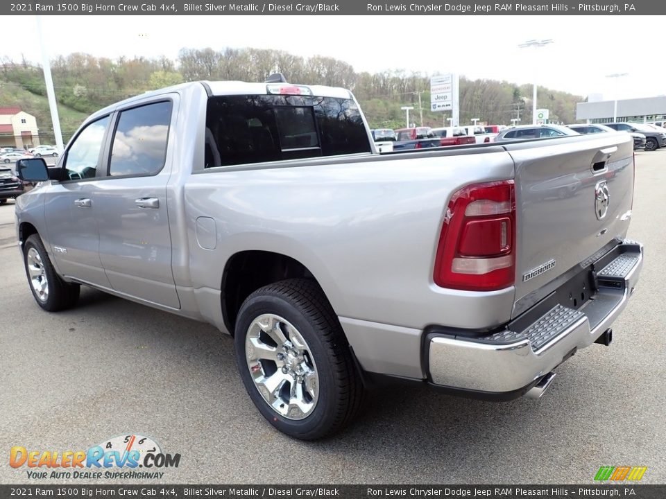 2021 Ram 1500 Big Horn Crew Cab 4x4 Billet Silver Metallic / Diesel Gray/Black Photo #3